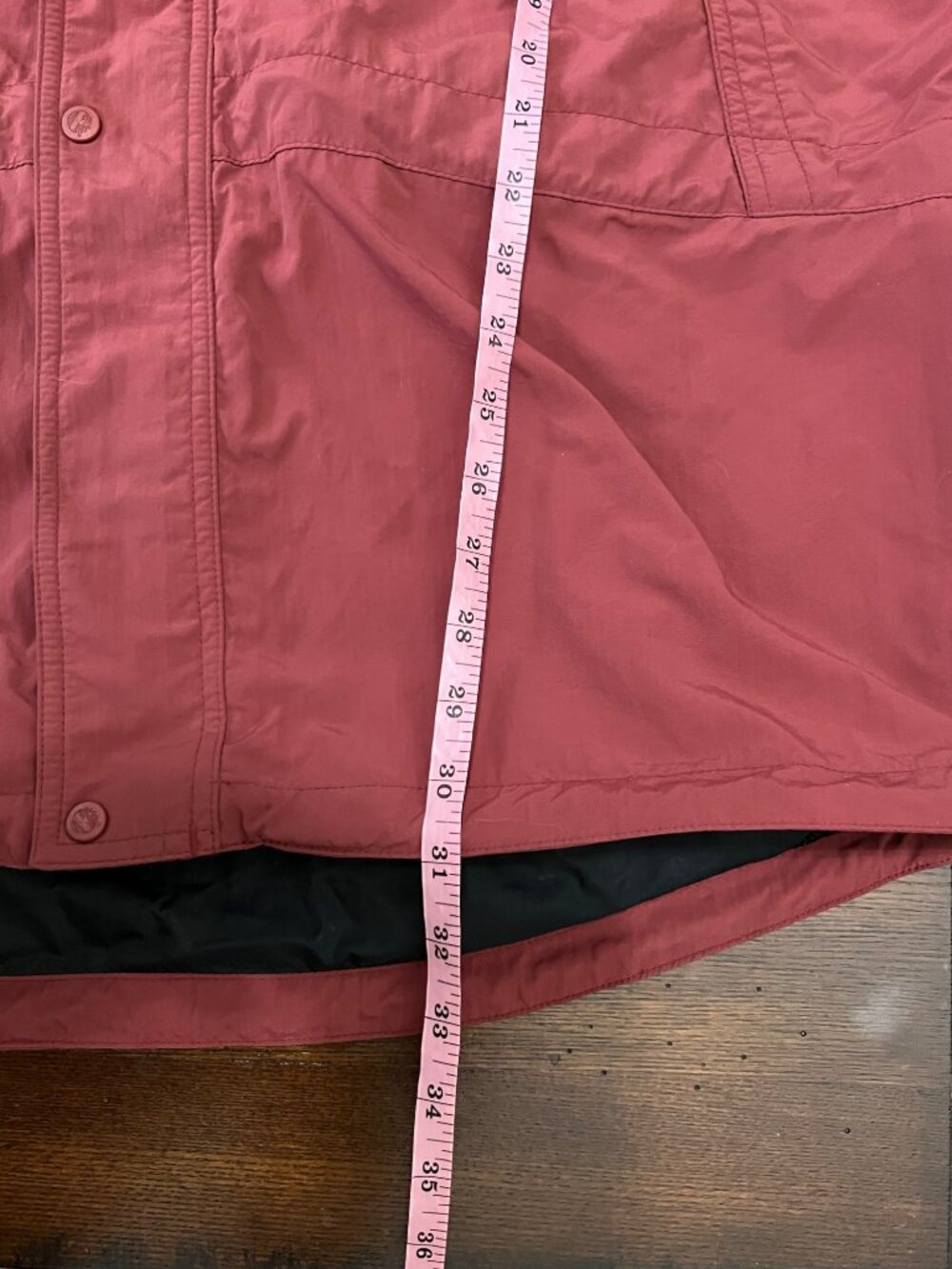 Timberland Jacket Red Full Zip Nylon Lightweight Coat Mens Large Vintage Y2K 90s - Picture 7 of 8